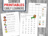 Summer Fun Activity Worksheets for Lower Elementary