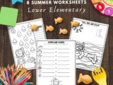 Summer Math and Grammar Practice for Lower Elementary