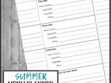 Summer Meal Planning Printable