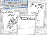 Tennessee Handwriting and Coloring Pages for Learning Fun