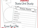 Texas State Fact File Worksheets