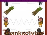 Thanksgiving Printables:  Preschool Handwriting Worksheet