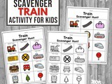 Train Scavenger Hunt Printable