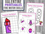 Valentine’s Day Themed Fine Motor Printables