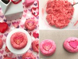 Valentine Strawberry Cake Mix Cookies