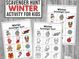 Winter Scavenger Hunt Printable