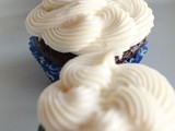 Hershey's Black Magic Cupcakes with Salted Cream Cheese Frosting
