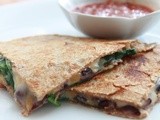 Spinach & Black Bean Quesadilla