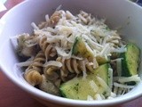 Whole Wheat Rotini with Grilled Chicken, Zucchini and Pesto