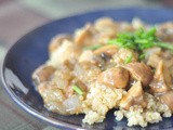 Baby portobello stroganoff