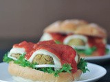 Basil quinoa ‘meat’ball marinara sandwiches