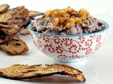 Caramelized onion black bean dip