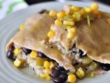 Cashew Cream Quinoa Black Bean Enchiladas