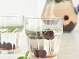 Cherry basil infused water