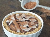 Chilled chocolate-espresso torte with toasted hazelnut crust