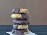 Chocolate dipped Marcona butter cookies