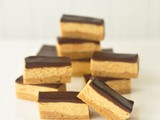 Chocolate tahini shortbread bars