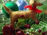 Dachshund felt ornaments