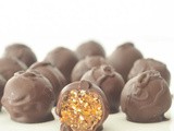 Dark chocolate apricot truffles