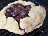 Dark chocolate cherry galette