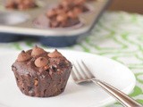 Double chocolate zucchini protein muffins