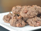 Double dark chocolate avocado cookies