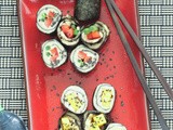 Ginger-cashew nori rolls