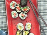 Ginger-cashew nori rolls