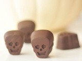 Ginger wasabi filled chocolate skulls