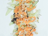 Grilled cabbage salad with buffalo celery ranch