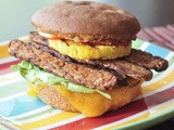 Grilled pineapple bacon sandwich