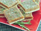 Grilled rosemary date cookie bars