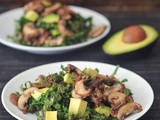 Kale Salad with Warm “Bacon” Dressing
