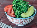 Lemon avocado massaged kale salad