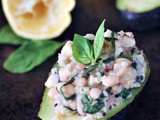 Lemon Basil Quinoa Stuffed Avocados