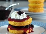 Lemon blueberry dessert stacks