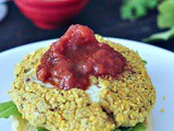 Mozzarella Stuffed Chick-quin Burgers with Marinara and Basil Aioli