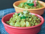 Mulo diye motor dal – split pea lentils with roasted turnip