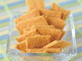 Orange pineapple crackers with tropical mousse spread