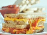 Salsa cheddar grilled cheese