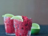 Sparkly spiked cran-raspberry granita