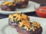 Spinach scramble stuffed ‘shrooms