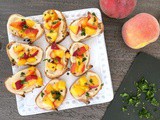 Sweet Cream Roasted Peach Crostini