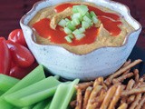 Tangy spicy buffalo hummus