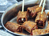 Vegan Goat Cheese Bacon Wrapped Dates