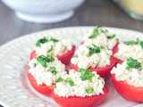 Vegan Ricotta Stuffed Tomatoes