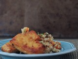 Whiskey Garlic Tofu over Vegetable Quinoa