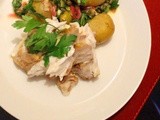 Smoked Sea Bass with Mediterranean Potato Salad