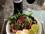 Tuna Steak Salad with Green Pesto