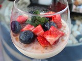 White Chocolate Panna Cotta with Marinated Berries